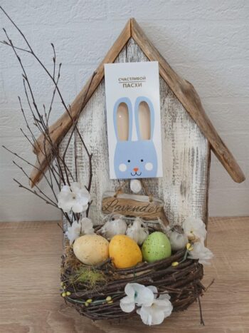 Коробка под плитку шоколада "Пасхальный кролик синий", 171*8*141 — изображение 3